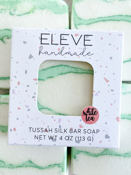 White Tea Tussah Silk Bar Soap